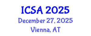 International Conference on Statistics and Analysis (ICSA) December 27, 2025 - Vienna, Austria