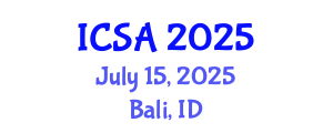 International Conference on Statistics and Analysis (ICSA) July 15, 2025 - Bali, Indonesia