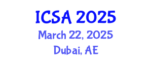 International Conference on Statistics and Analysis (ICSA) March 22, 2025 - Dubai, United Arab Emirates