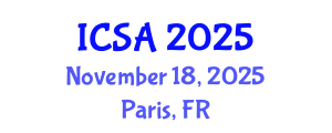 International Conference on Statistics and Analysis (ICSA) November 18, 2025 - Paris, France