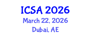 International Conference on Statistics and Analysis (ICSA) March 22, 2026 - Dubai, United Arab Emirates