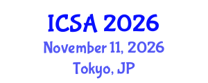 International Conference on Statistics and Analysis (ICSA) November 11, 2026 - Tokyo, Japan