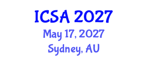International Conference on Statistics and Analysis (ICSA) May 17, 2027 - Sydney, Australia