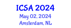 International Conference on Statistics and Applications (ICSA) May 02, 2024 - Amsterdam, Netherlands