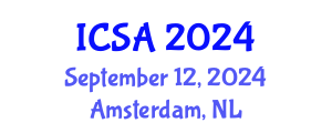 International Conference on Statistics and Applications (ICSA) September 12, 2024 - Amsterdam, Netherlands