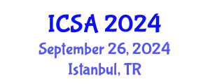International Conference on Statistics and Applications (ICSA) September 26, 2024 - Istanbul, Turkey