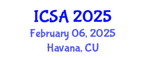 International Conference on Statistics and Applications (ICSA) February 06, 2025 - Havana, Cuba
