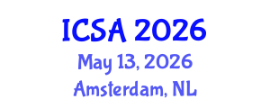 International Conference on Statistics and Applications (ICSA) May 13, 2026 - Amsterdam, Netherlands