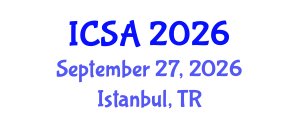 International Conference on Statistics and Applications (ICSA) September 27, 2026 - Istanbul, Turkey