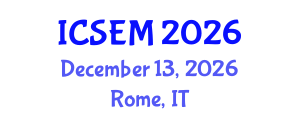 International Conference on Statistics, Econometrics and Mathematics (ICSEM) December 13, 2026 - Rome, Italy International Conference on Statistics, Econometrics and Mathematics (ICSEM) December 13, 2026 - Rome, Italy