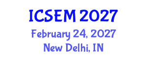 International Conference on Statistics, Econometrics and Mathematics (ICSEM) February 24, 2027 - New Delhi, India International Conference on Statistics, Econometrics and Mathematics (ICSEM) February 24, 2027 - New Delhi, India