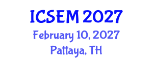 International Conference on Statistics, Econometrics and Mathematics (ICSEM) February 10, 2027 - Pattaya, Thailand International Conference on Statistics, Econometrics and Mathematics (ICSEM) February 10, 2027 - Pattaya, Thailand