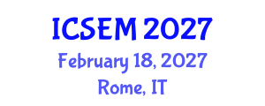 International Conference on Statistics, Econometrics and Mathematics (ICSEM) February 18, 2027 - Rome, Italy International Conference on Statistics, Econometrics and Mathematics (ICSEM) February 18, 2027 - Rome, Italy