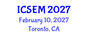 International Conference on Statistics, Econometrics and Mathematics (ICSEM) February 10, 2027 - Toronto, Canada International Conference on Statistics, Econometrics and Mathematics (ICSEM) February 10, 2027 - Toronto, Canada