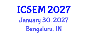 International Conference on Statistics, Econometrics and Mathematics (ICSEM) January 30, 2027 - Bengaluru, India International Conference on Statistics, Econometrics and Mathematics (ICSEM) January 30, 2027 - Bengaluru, India