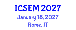 International Conference on Statistics, Econometrics and Mathematics (ICSEM) January 18, 2027 - Rome, Italy International Conference on Statistics, Econometrics and Mathematics (ICSEM) January 18, 2027 - Rome, Italy