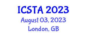 International Conference on Statistics: Theory and Applications (ICSTA) August 03, 2023 - London, United Kingdom