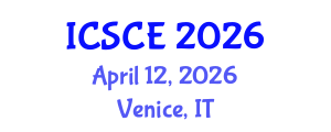 International Conference on Structural and Construction Engineering (ICSCE) April 12, 2026 - Venice, Italy