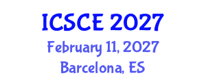International Conference on Structural and Construction Engineering (ICSCE) February 11, 2027 - Barcelona, Spain International Conference on Structural and Construction Engineering (ICSCE) February 11, 2027 - Barcelona, Spain
