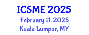 International Conference on Structural and Materials Engineering (ICSME) February 11, 2025 - Kuala Lumpur, Malaysia