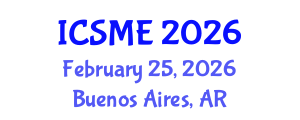 International Conference on Structural and Materials Engineering (ICSME) February 25, 2026 - Buenos Aires, Argentina