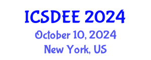 International Conference on Structural Dynamics and Earthquake Engineering (ICSDEE) October 10, 2024 - New York, United States