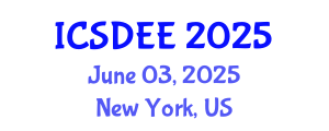 International Conference on Structural Dynamics and Earthquake Engineering (ICSDEE) June 03, 2025 - New York, United States