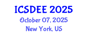 International Conference on Structural Dynamics and Earthquake Engineering (ICSDEE) October 07, 2025 - New York, United States
