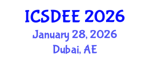 International Conference on Structural Dynamics and Earthquake Engineering (ICSDEE) January 28, 2026 - Dubai, United Arab Emirates