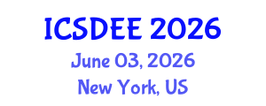 International Conference on Structural Dynamics and Earthquake Engineering (ICSDEE) June 03, 2026 - New York, United States