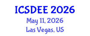International Conference on Structural Dynamics and Earthquake Engineering (ICSDEE) May 11, 2026 - Las Vegas, United States International Conference on Structural Dynamics and Earthquake Engineering (ICSDEE) May 11, 2026 - Las Vegas, United States
