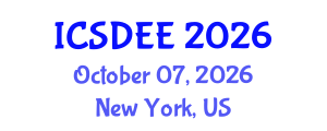 International Conference on Structural Dynamics and Earthquake Engineering (ICSDEE) October 07, 2026 - New York, United States