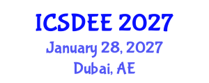 International Conference on Structural Dynamics and Earthquake Engineering (ICSDEE) January 28, 2027 - Dubai, United Arab Emirates International Conference on Structural Dynamics and Earthquake Engineering (ICSDEE) January 28, 2027 - Dubai, United Arab Emirates
