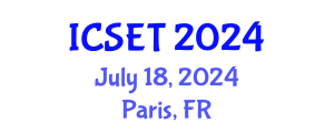 International Conference on Structural Engineering and Technology (ICSET) July 18, 2024 - Paris, France