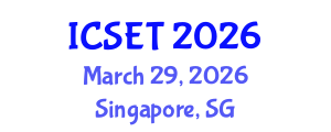 International Conference on Structural Engineering and Technology (ICSET) March 29, 2026 - Singapore, Singapore