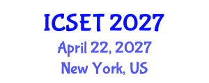 International Conference on Structural Engineering and Technology (ICSET) April 22, 2027 - New York, United States International Conference on Structural Engineering and Technology (ICSET) April 22, 2027 - New York, United States