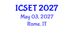 International Conference on Structural Engineering and Technology (ICSET) May 03, 2027 - Rome, Italy International Conference on Structural Engineering and Technology (ICSET) May 03, 2027 - Rome, Italy