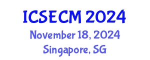 International Conference on Structural Engineering, Construction and Management (ICSECM) November 18, 2024 - Singapore, Singapore