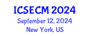 International Conference on Structural Engineering, Construction and Management (ICSECM) September 12, 2024 - New York, United States