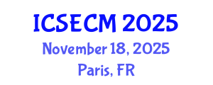 International Conference on Structural Engineering, Construction and Management (ICSECM) November 18, 2025 - Paris, France