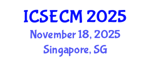 International Conference on Structural Engineering, Construction and Management (ICSECM) November 18, 2025 - Singapore, Singapore