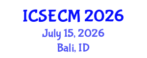 International Conference on Structural Engineering, Construction and Management (ICSECM) July 15, 2026 - Bali, Indonesia