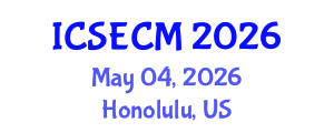 International Conference on Structural Engineering, Construction and Management (ICSECM) May 04, 2026 - Honolulu, United States International Conference on Structural Engineering, Construction and Management (ICSECM) May 04, 2026 - Honolulu, United States