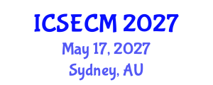 International Conference on Structural Engineering, Construction and Management (ICSECM) May 17, 2027 - Sydney, Australia International Conference on Structural Engineering, Construction and Management (ICSECM) May 17, 2027 - Sydney, Australia