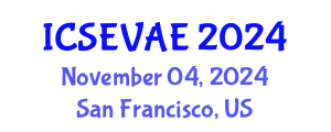 International Conference on Structural Engineering, Vibration and Aerospace Engineering (ICSEVAE) November 04, 2024 - San Francisco, United States