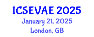 International Conference on Structural Engineering, Vibration and Aerospace Engineering (ICSEVAE) January 21, 2025 - London, United Kingdom