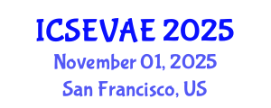 International Conference on Structural Engineering, Vibration and Aerospace Engineering (ICSEVAE) November 01, 2025 - San Francisco, United States