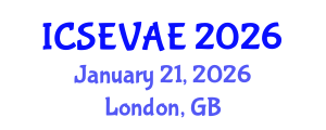 International Conference on Structural Engineering, Vibration and Aerospace Engineering (ICSEVAE) January 21, 2026 - London, United Kingdom