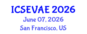 International Conference on Structural Engineering, Vibration and Aerospace Engineering (ICSEVAE) June 07, 2026 - San Francisco, United States