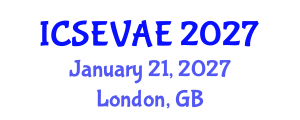 International Conference on Structural Engineering, Vibration and Aerospace Engineering (ICSEVAE) January 21, 2027 - London, United Kingdom International Conference on Structural Engineering, Vibration and Aerospace Engineering (ICSEVAE) January 21, 2027 - London, United Kingdom